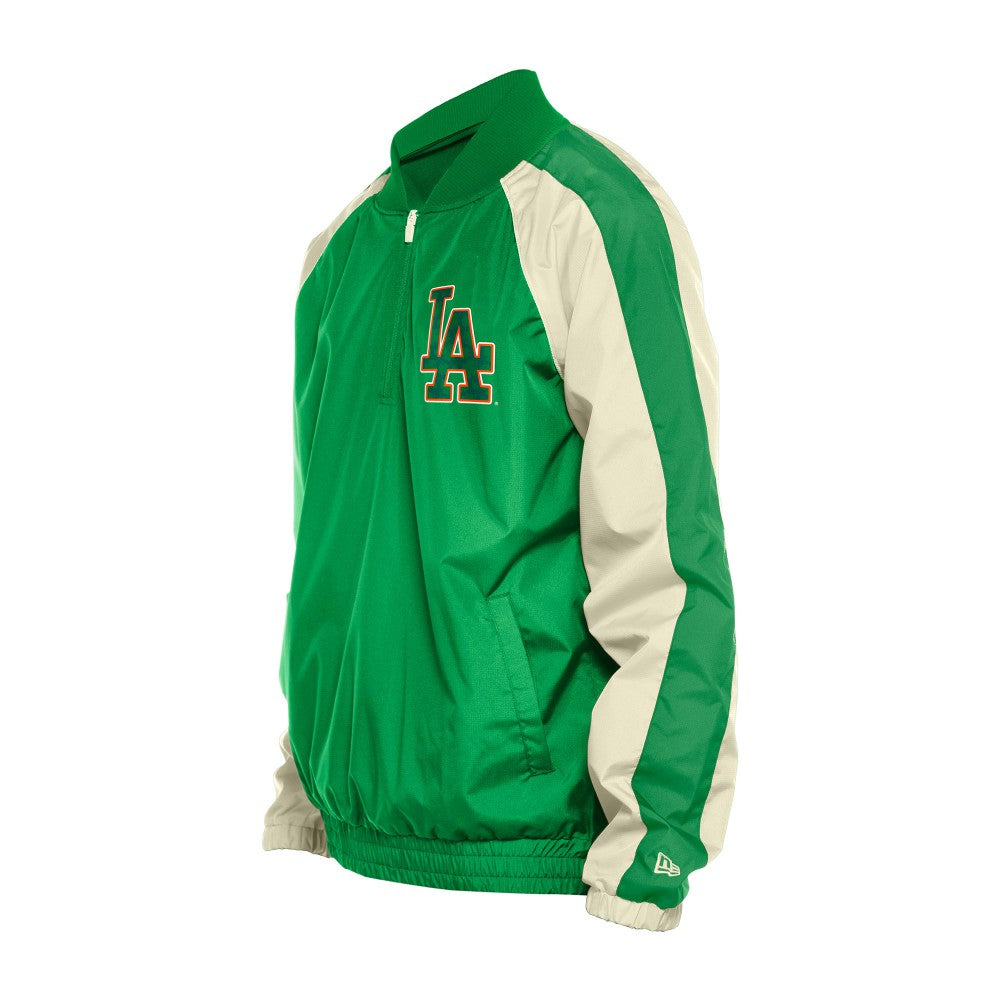 Los Angeles Dodgers St. Patrick's Day Ripstop Raglan Quarter-Zip Windbreaker - Kelly Green | New Era