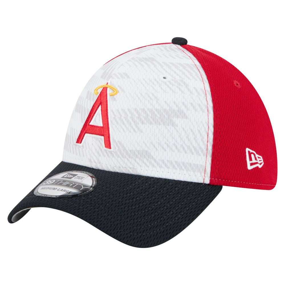 Los Angeles Angels 2025 MLB Clubhouse 39THIRTY Flex Hat - Red/Navy | New Era