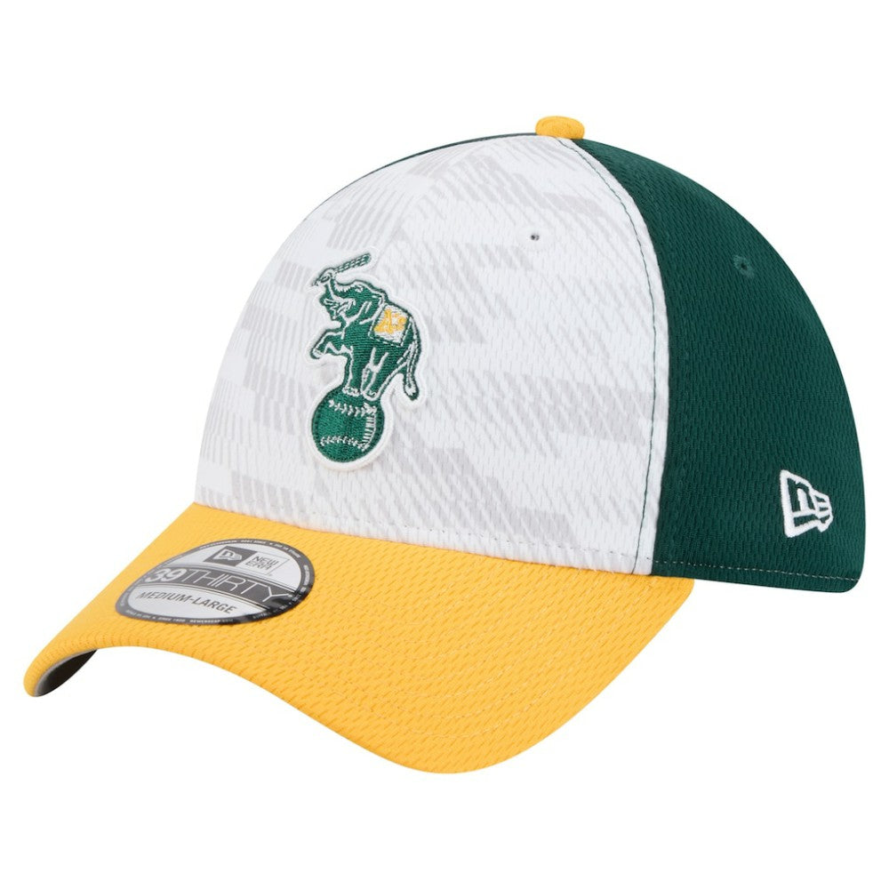 Athletics 2025 MLB Clubhouse 39THIRTY Flex Hat - Dark Green/Gold | New Era