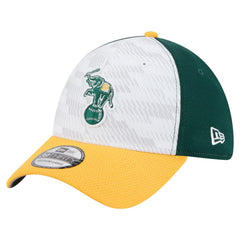 Athletics 2025 MLB Clubhouse 39THIRTY Flex Hat - Dark Green/Gold | New Era