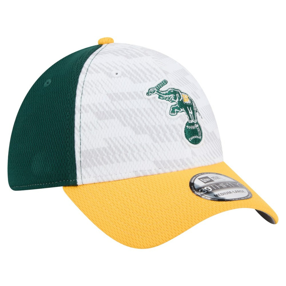 Athletics 2025 MLB Clubhouse 39THIRTY Flex Hat - Dark Green/Gold | New Era