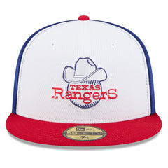 Texas Rangers 2025 MLB Clubhouse 59FIFTY Fitted Hat - Royal/Red | New Era