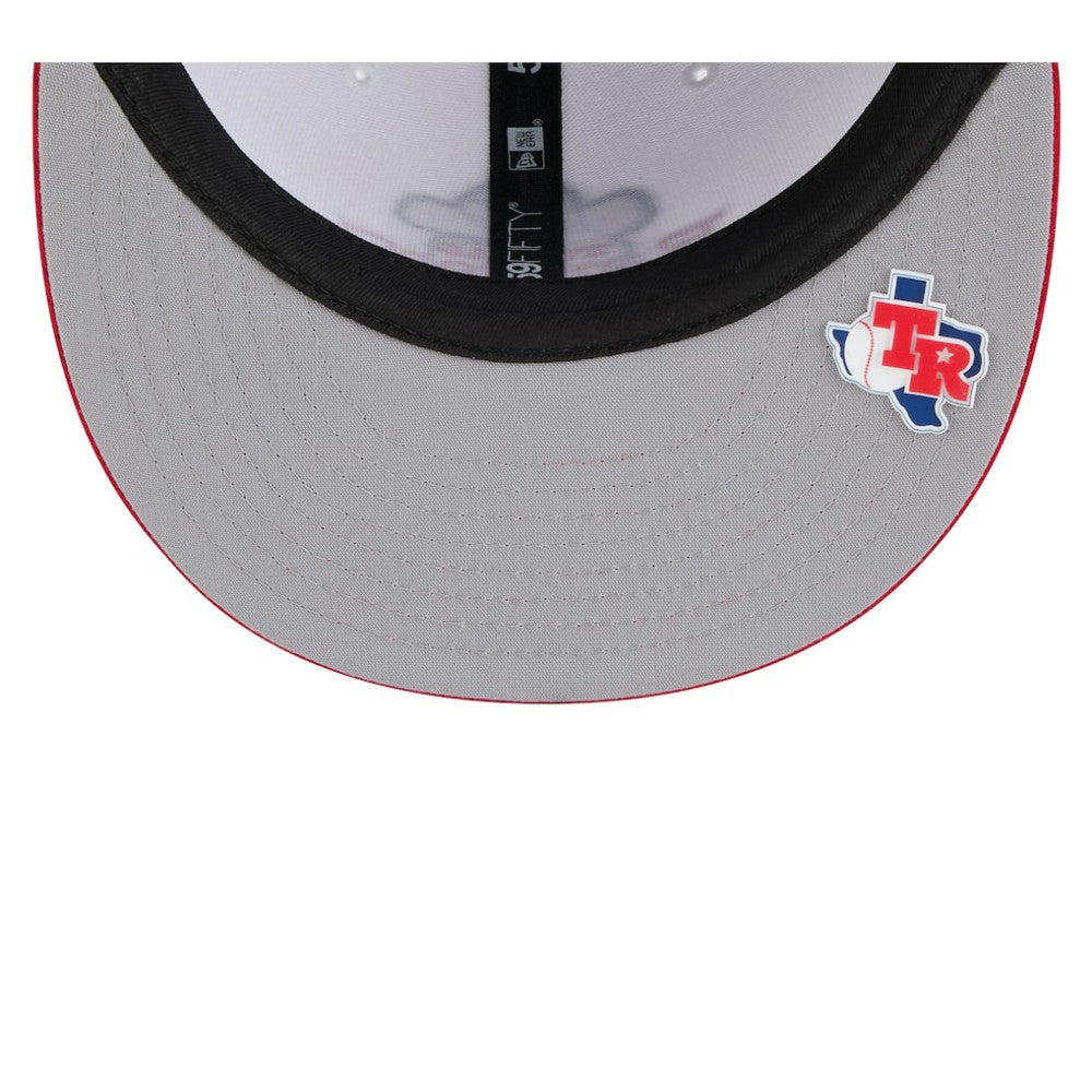 Texas Rangers 2025 MLB Clubhouse 59FIFTY Fitted Hat - Royal/Red | New Era
