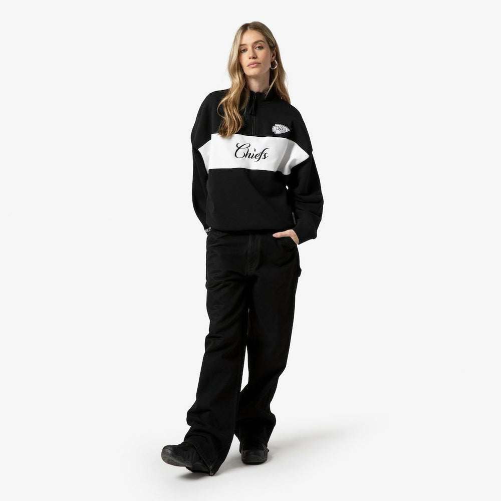 Kansas City Chiefs Women's Quarter-Zip Jacket - Black outlet