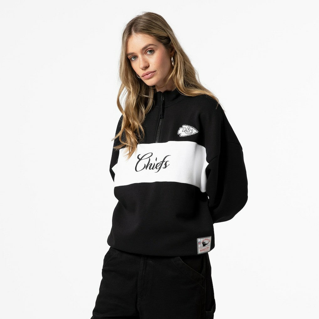 Kansas City Chiefs Women's Quarter-Zip Jacket - Black outlet