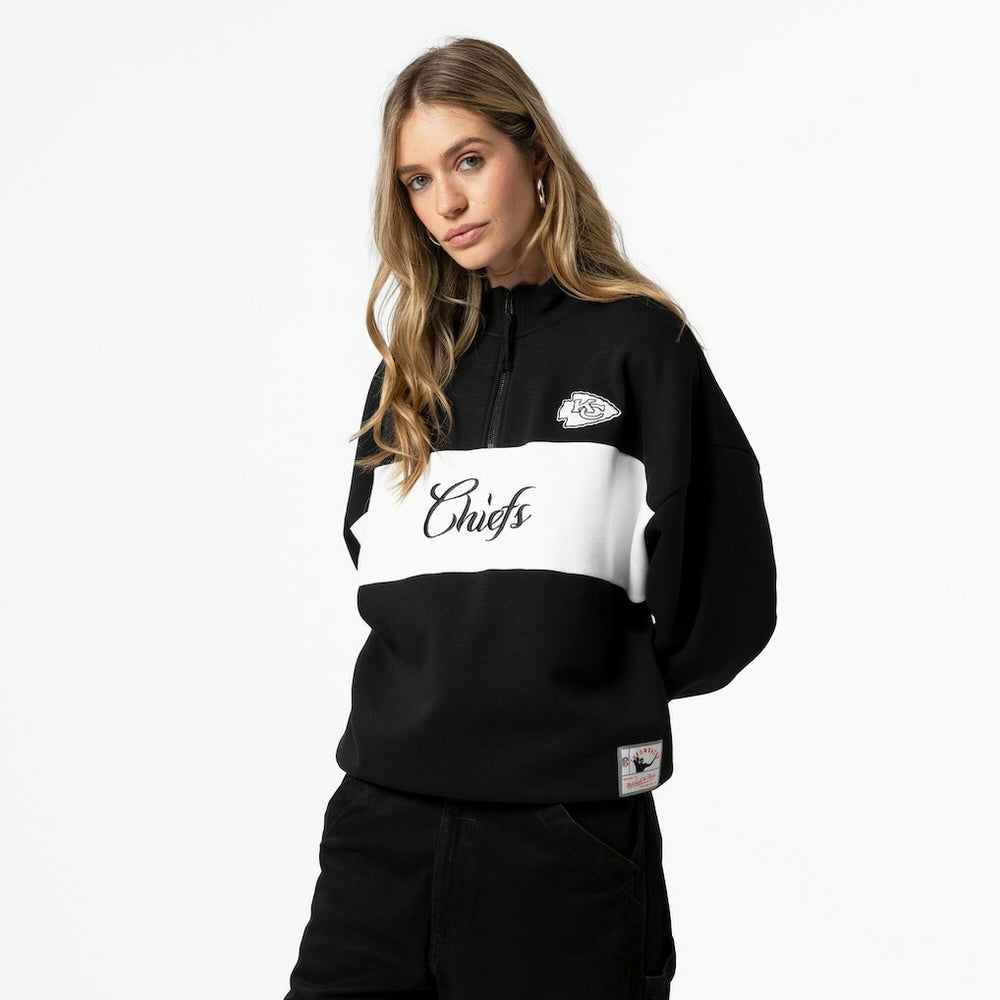 Kansas City Chiefs Women's Quarter-Zip Jacket - Black outlet