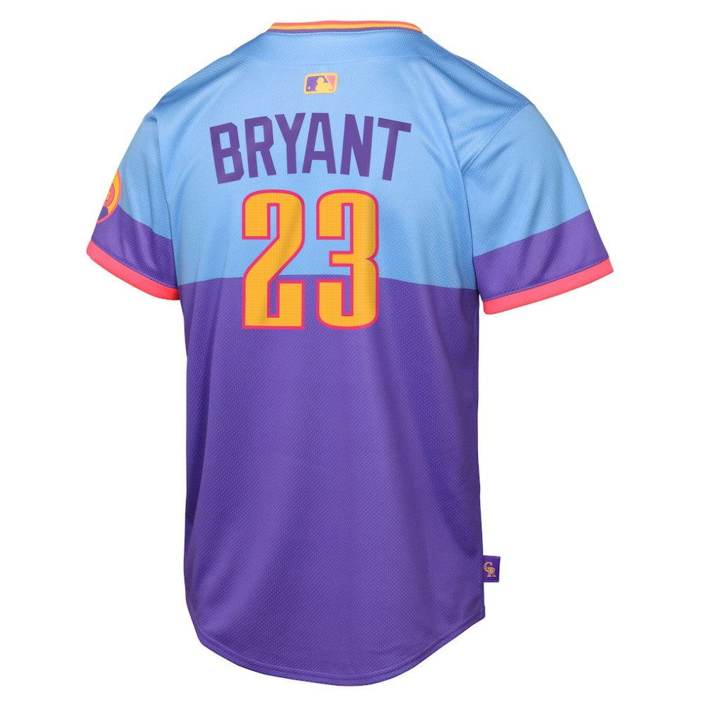 Kris Bryant Colorado Rockies Youth 2025 City Connect Limited Player Jersey - Purple/Light Blue | Nike