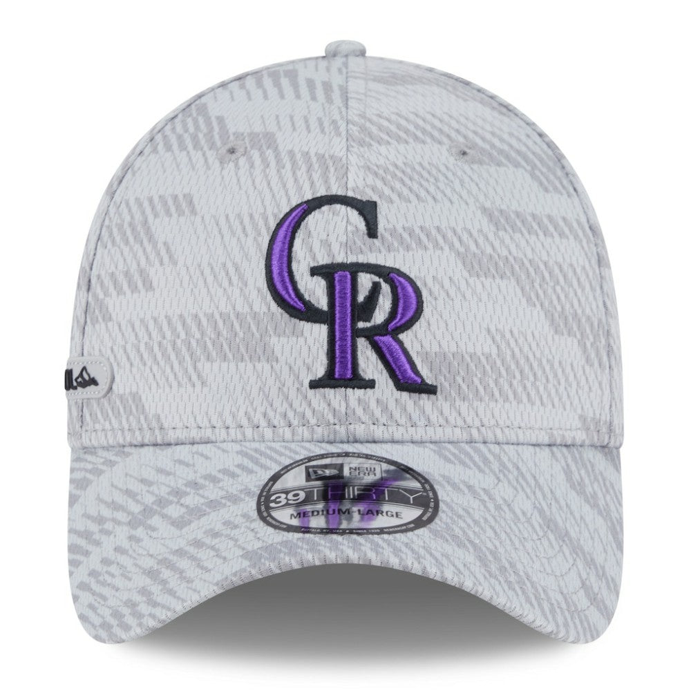 Colorado Rockies 2025 MLB Clubhouse 39THIRTY Flex Hat - Gray | New Era