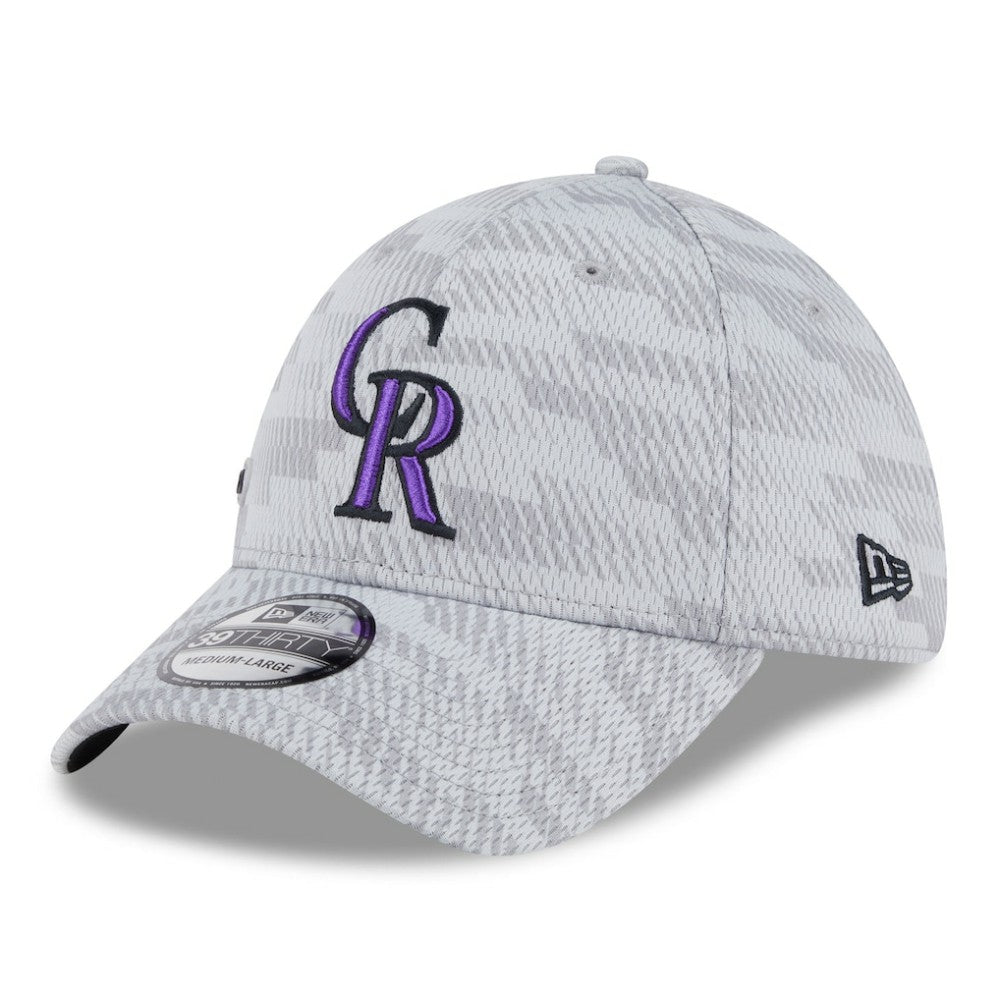 Colorado Rockies 2025 MLB Clubhouse 39THIRTY Flex Hat - Gray | New Era
