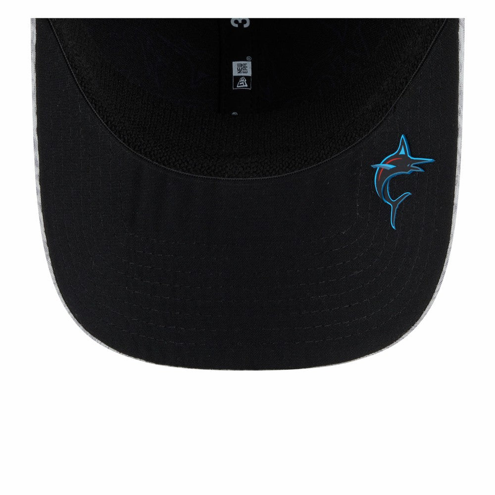 Miami Marlins 2025 MLB Clubhouse 39THIRTY Flex Hat - Gray | New Era