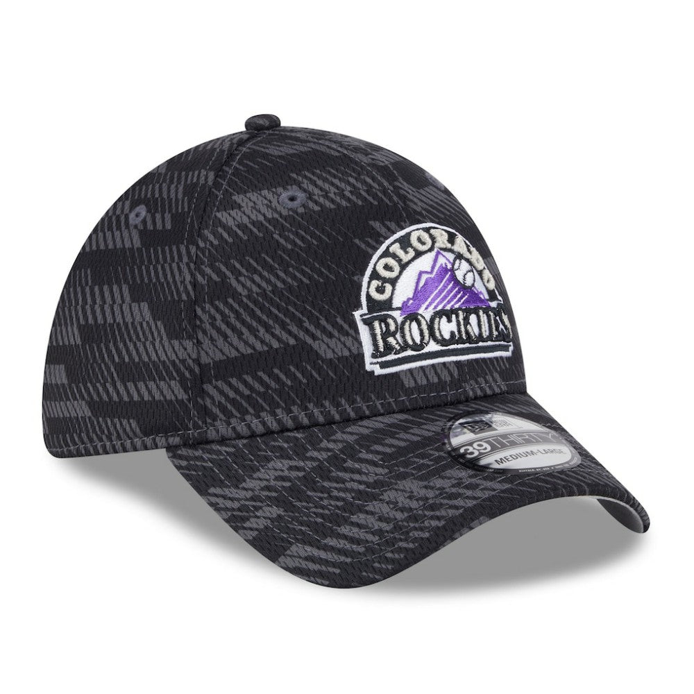 Colorado Rockies 2025 MLB Clubhouse 39THIRTY Flex Hat - Black | New Era