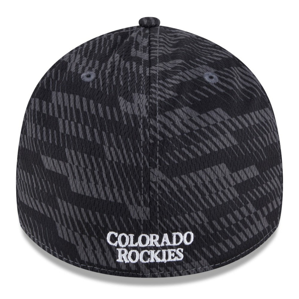 Colorado Rockies 2025 MLB Clubhouse 39THIRTY Flex Hat - Black | New Era