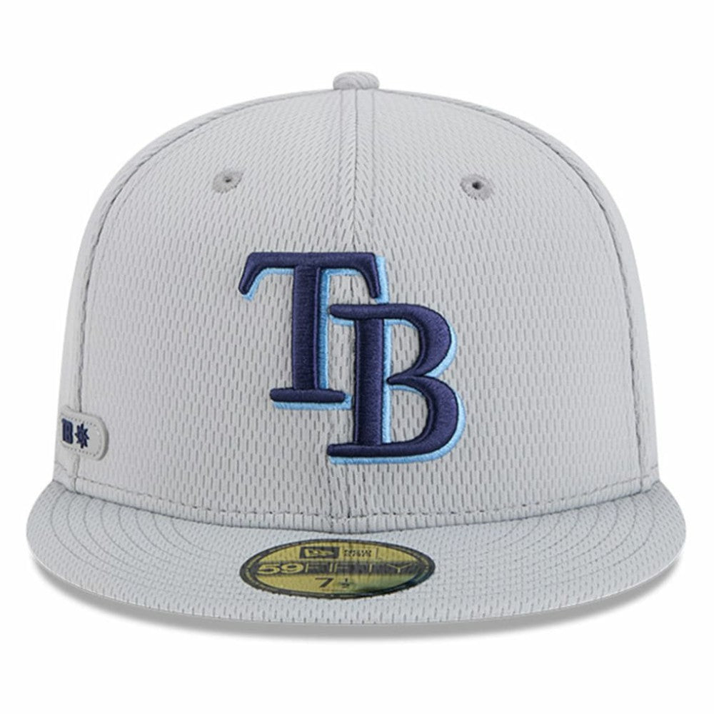 Tampa Bay Rays 2025 MLB Clubhouse 59FIFTY Fitted Hat - Gray | New Era