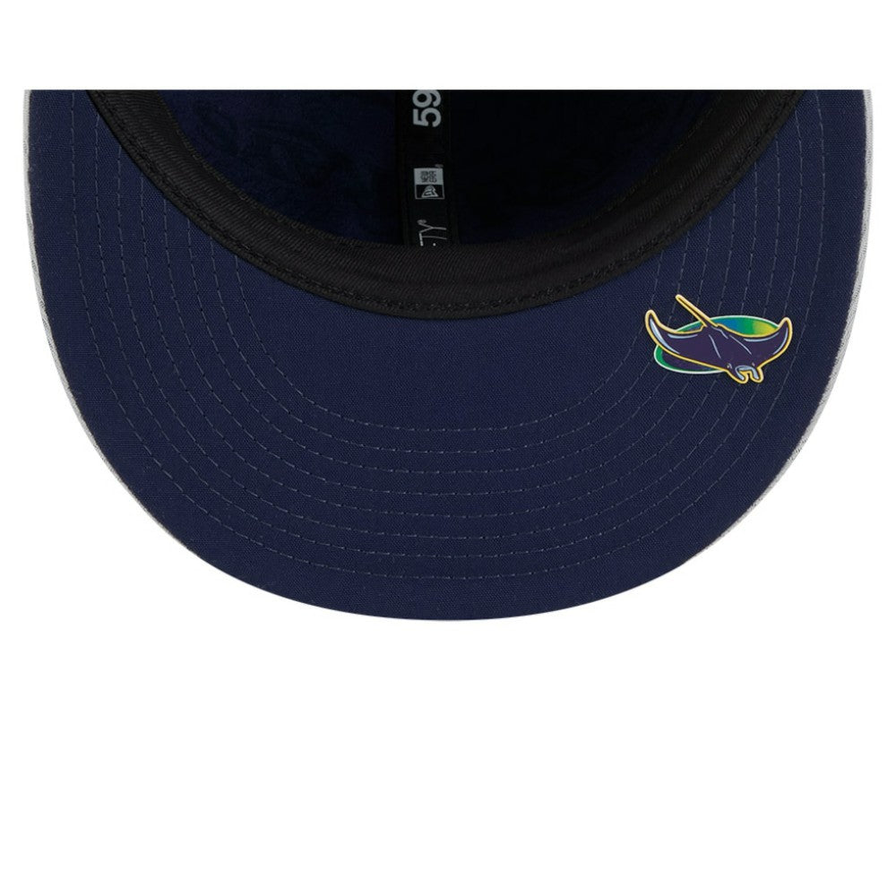 Tampa Bay Rays 2025 MLB Clubhouse 59FIFTY Fitted Hat - Gray | New Era