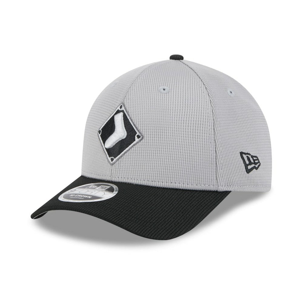 Chicago White Sox 2025 Batting Practice 9FORTY M-Crown Adjustable Hat - Gray/Black | New Era