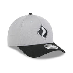 Chicago White Sox 2025 Batting Practice 9FORTY M-Crown Adjustable Hat - Gray/Black | New Era