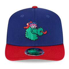 Philadelphia Phillies 2025 Batting Practice 9SEVENTY Stretch-Snap Trucker Hat - Royal/Red | New Era