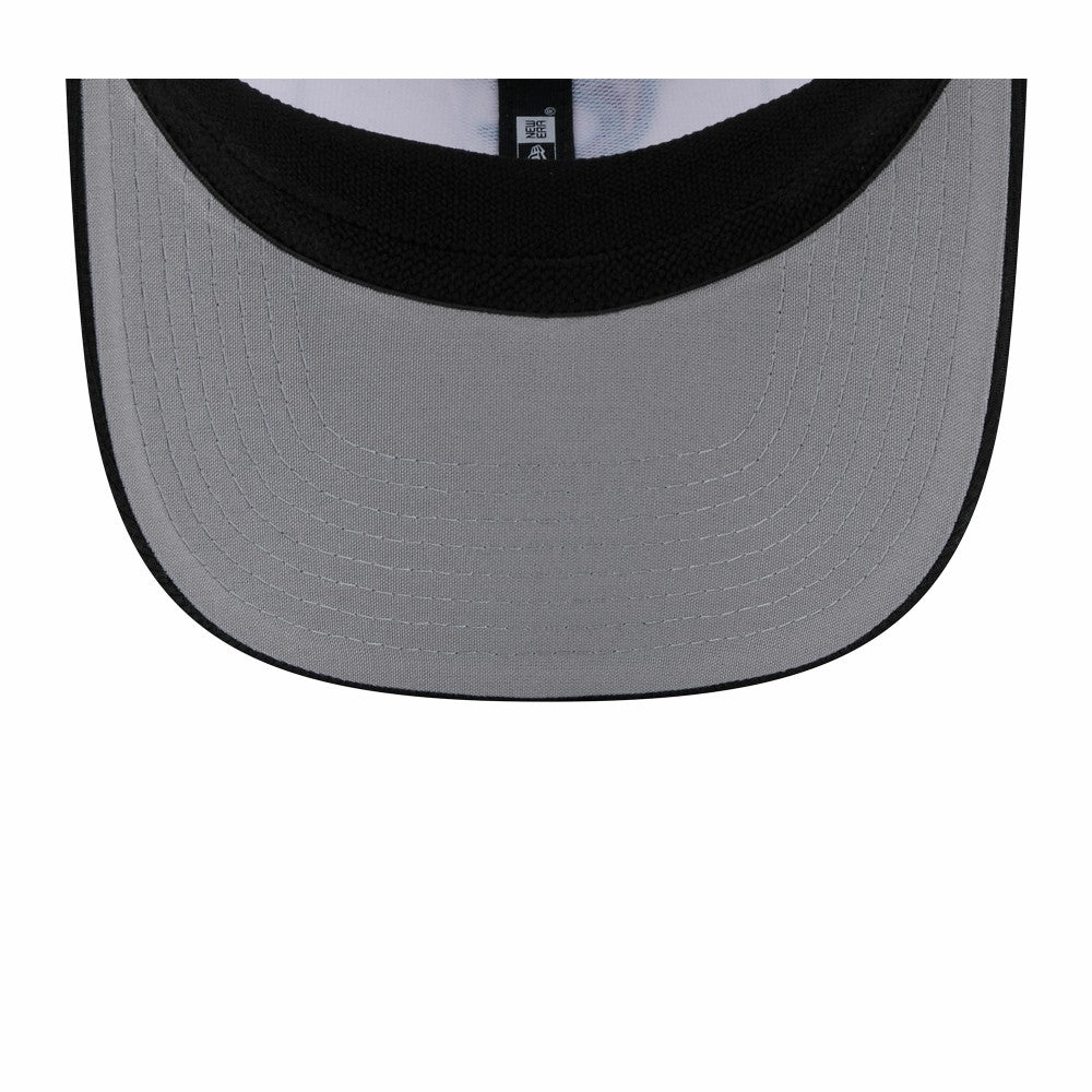 Miami Marlins 2025 Batting Practice 9SEVENTY Stretch-Snap Trucker Hat - White/Black | New Era