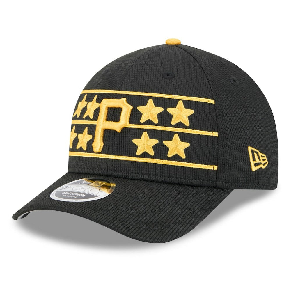 Pittsburgh Pirates 2025 Batting Practice 9FORTY M-Crown Adjustable Hat - Black | New Era