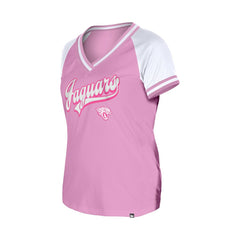 Jacksonville Jaguars New Era Women's Mommy & Me V-Neck T-Shirt - Pink cheap
