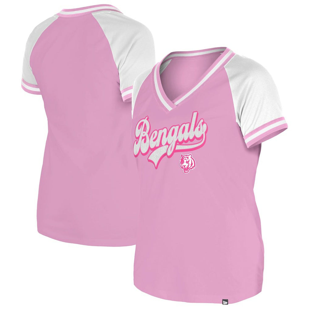Cincinnati Bengals New Era Women's Mommy & Me V-Neck T-Shirt - Pink for sale