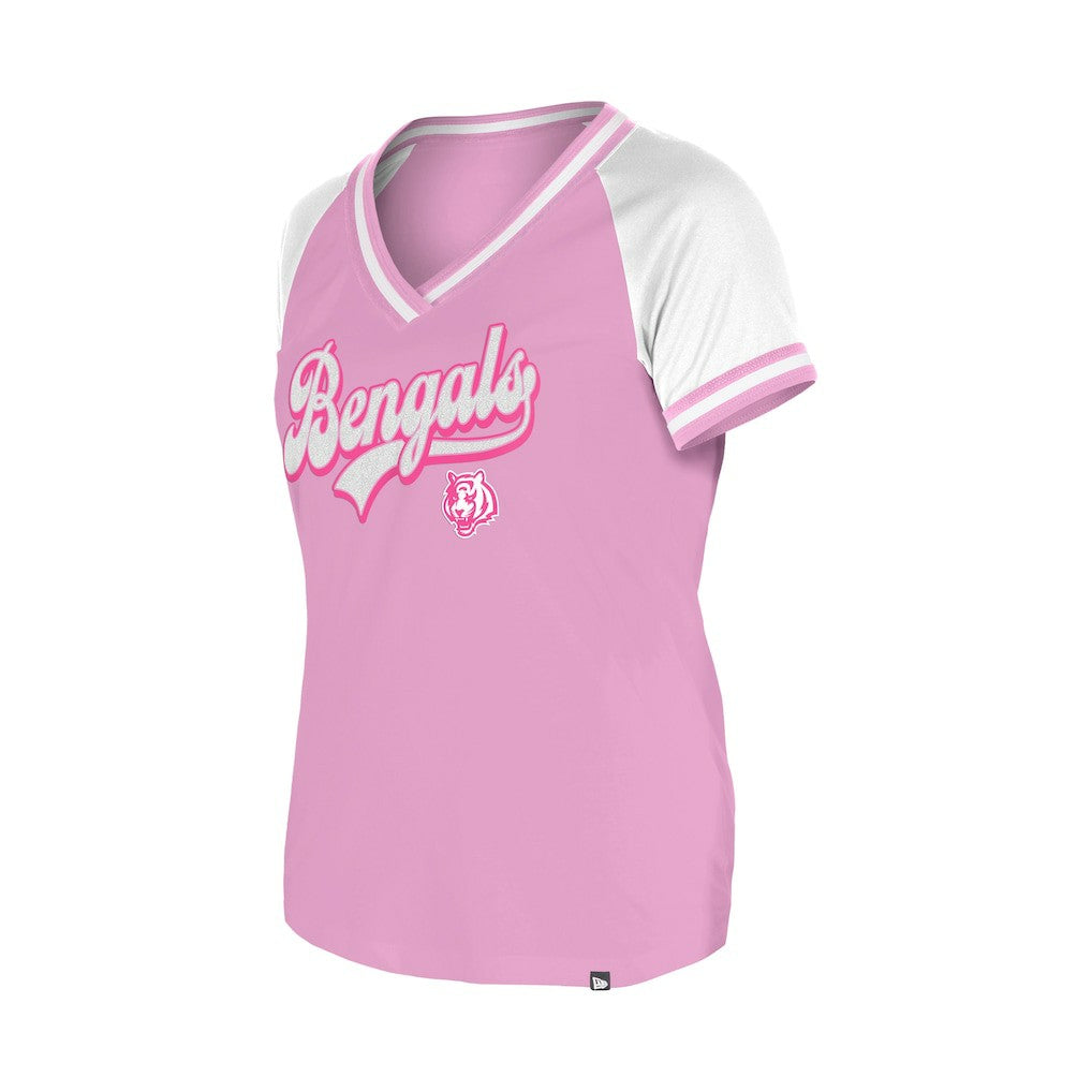 Cincinnati Bengals New Era Women's Mommy & Me V-Neck T-Shirt - Pink for sale