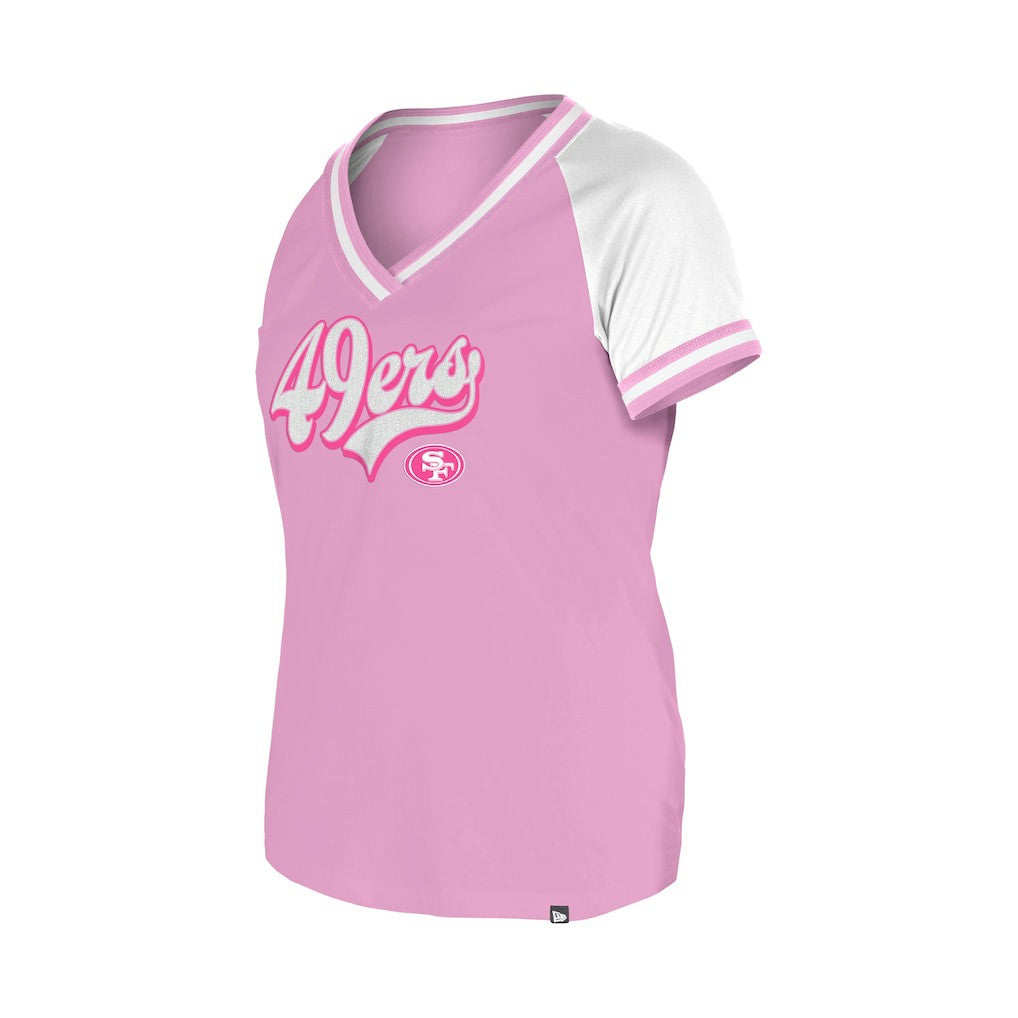 San Francisco 49ers New Era Women's Mommy & Me V-Neck T-Shirt - Pink sale