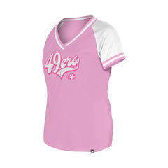 San Francisco 49ers New Era Women's Mommy & Me V-Neck T-Shirt - Pink sale