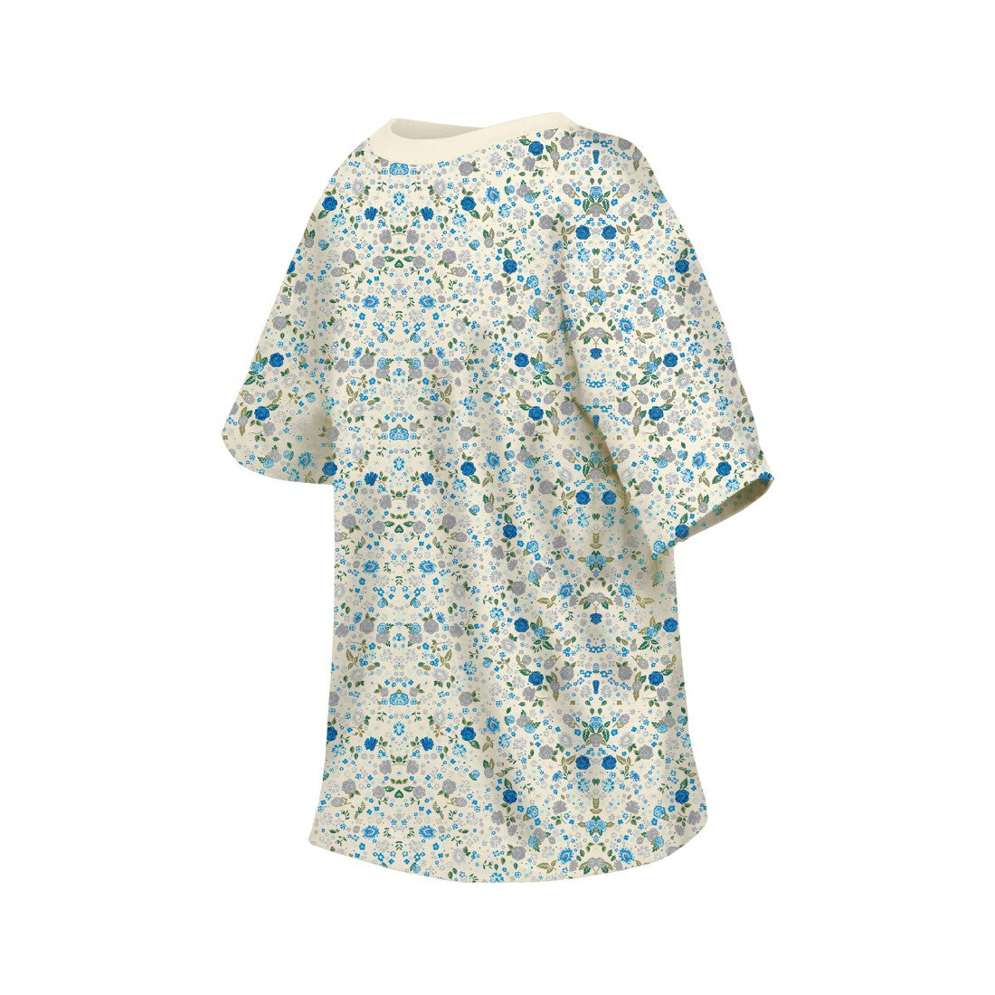 Detroit Lions New Era Women's Glam Game Floral Scoop Neck T-Shirt - Cream on sale
