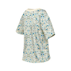 Detroit Lions New Era Women's Glam Game Floral Scoop Neck T-Shirt - Cream on sale