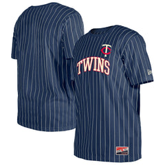 Minnesota Twins Throwback Pinstripe T-Shirt - Navy | New Era