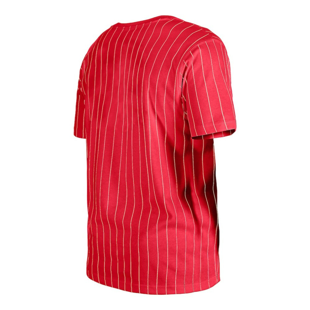 Philadelphia Phillies Throwback Pinstripe T-Shirt - Red | New Era