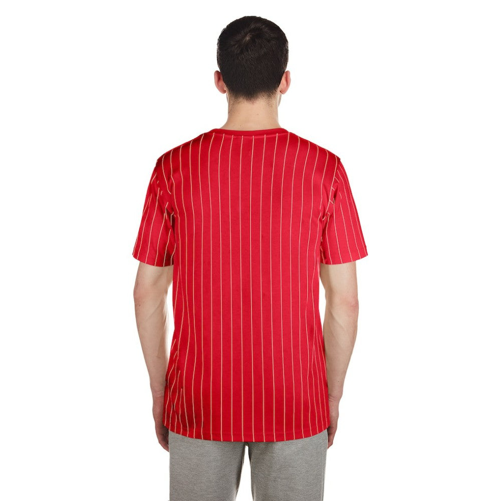 St. Louis Cardinals Throwback Pinstripe T-Shirt - Red | New Era