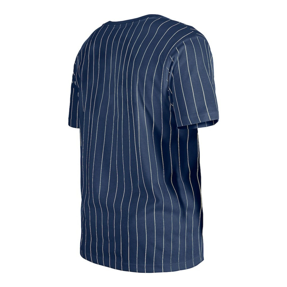 Cleveland Guardians Throwback Pinstripe T-Shirt - Navy | New Era