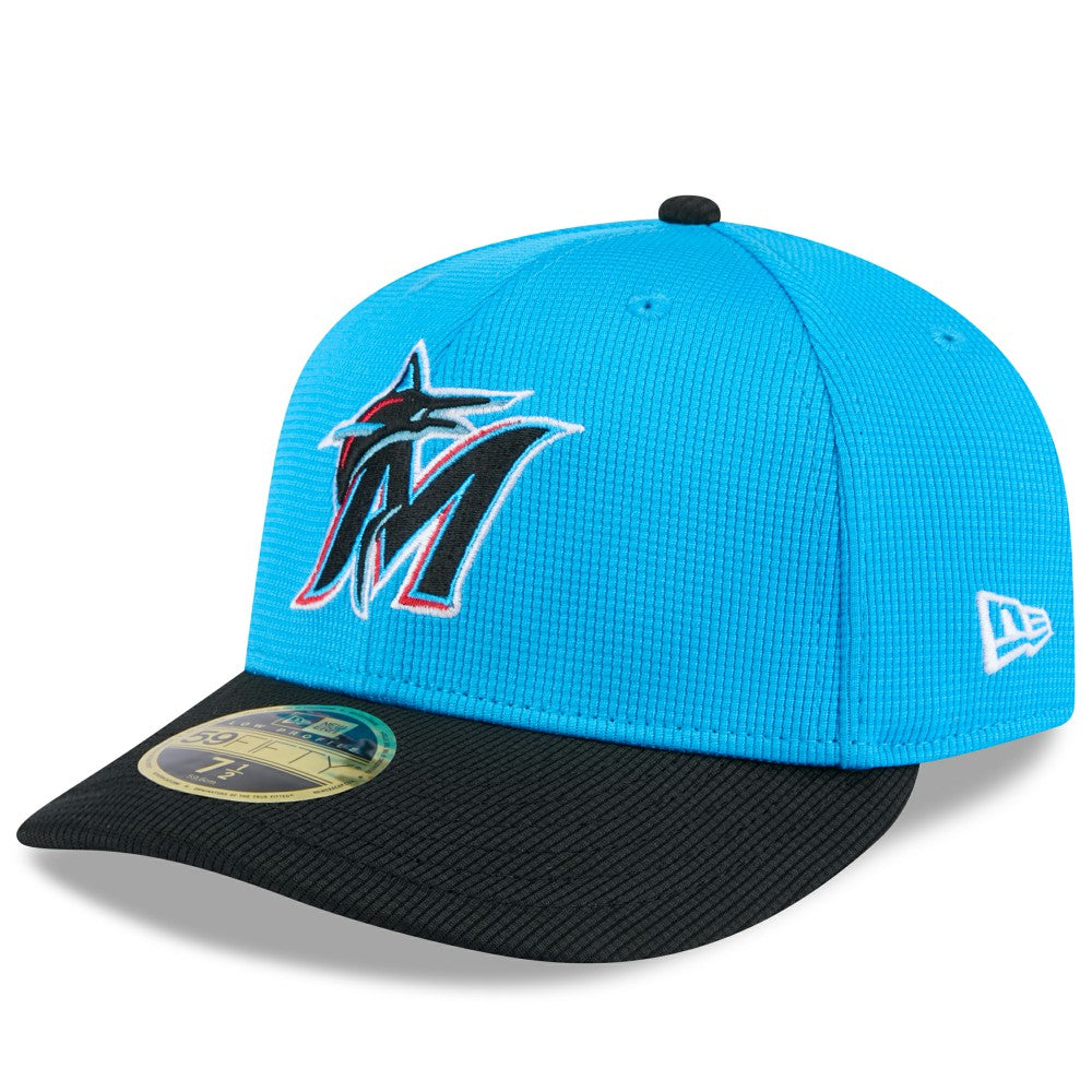 Miami Marlins 2025 Spring Training Low Profile 59FIFTY Fitted Hat - Blue/Black | New Era