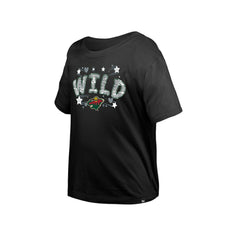 Minnesota Wild New Era Girl's Youth Flip Sequin T-Shirt Black