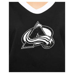 Colorado Avalanche New Era Women's Game Day Rhinestuds T-Shirt Black