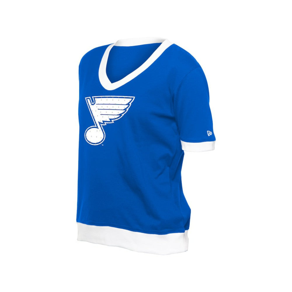 St. Louis Blues New Era Women's Game Day Rhinestuds T-Shirt Blue