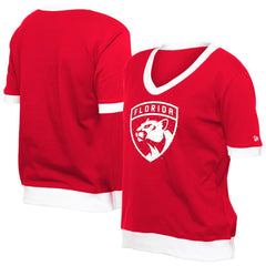 Florida Panthers New Era Women's Game Day Rhinestuds T-Shirt Red