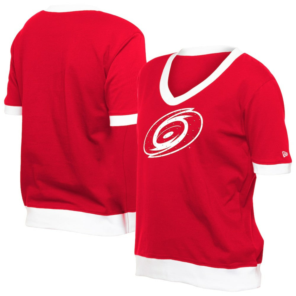Carolina Hurricanes New Era Women's Game Day Rhinestuds T-Shirt Red