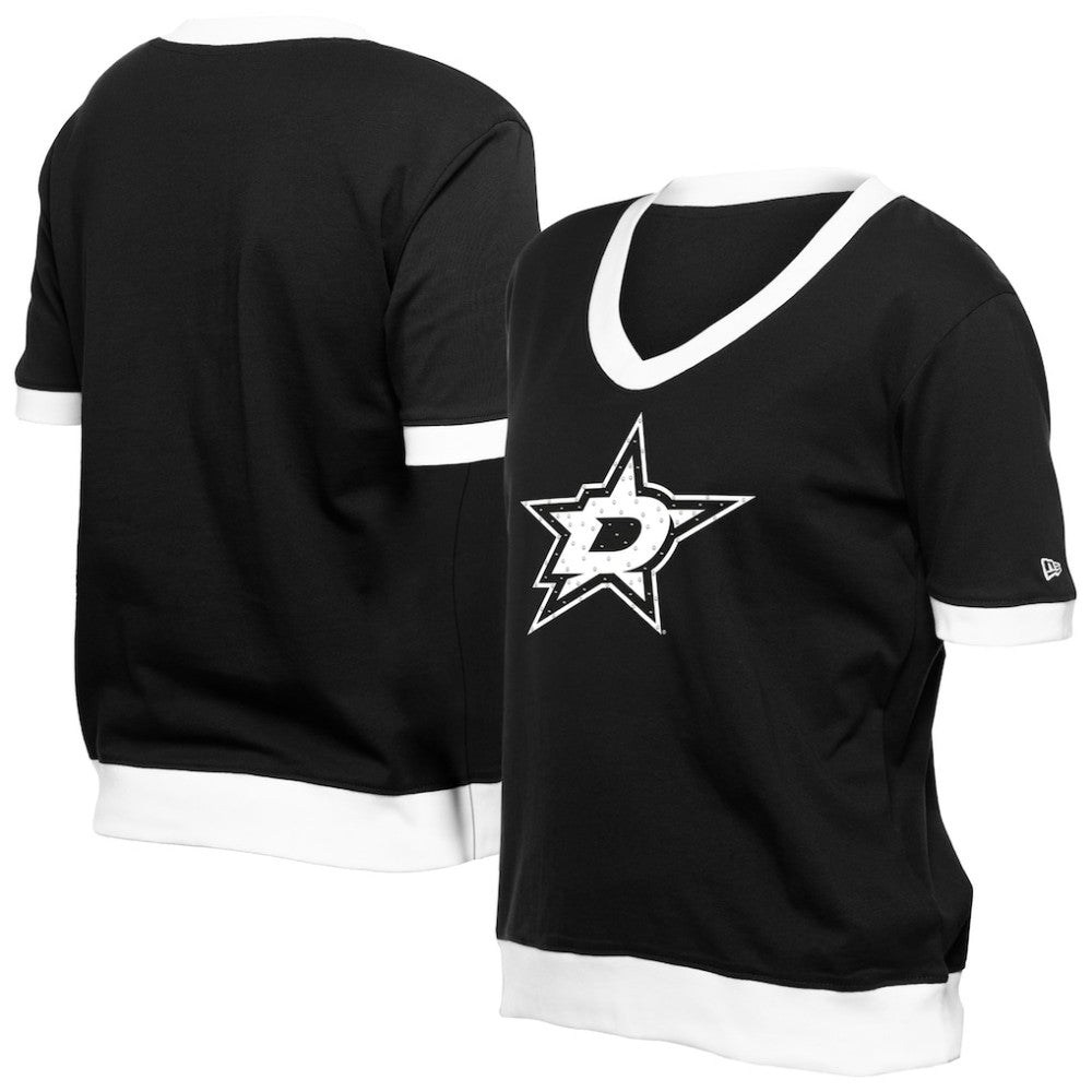 Dallas Stars New Era Women's Game Day Rhinestuds T-Shirt Black