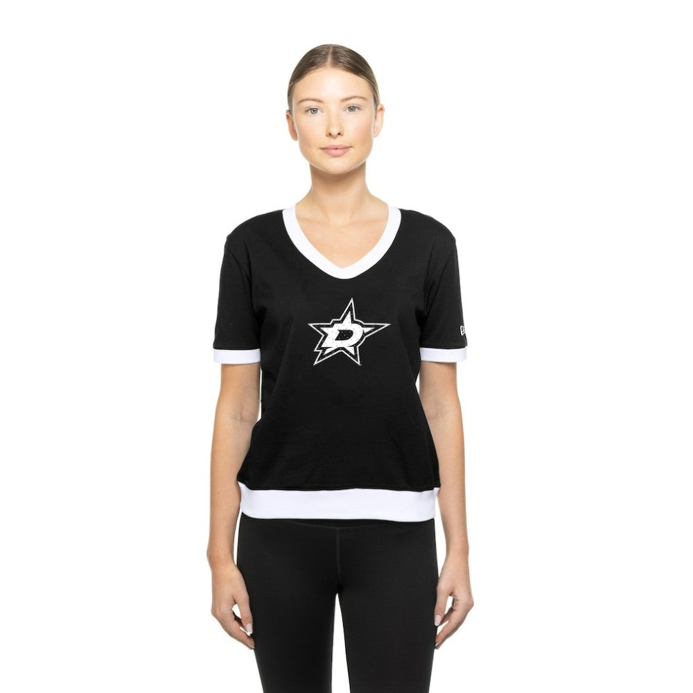 Dallas Stars New Era Women's Game Day Rhinestuds T-Shirt Black