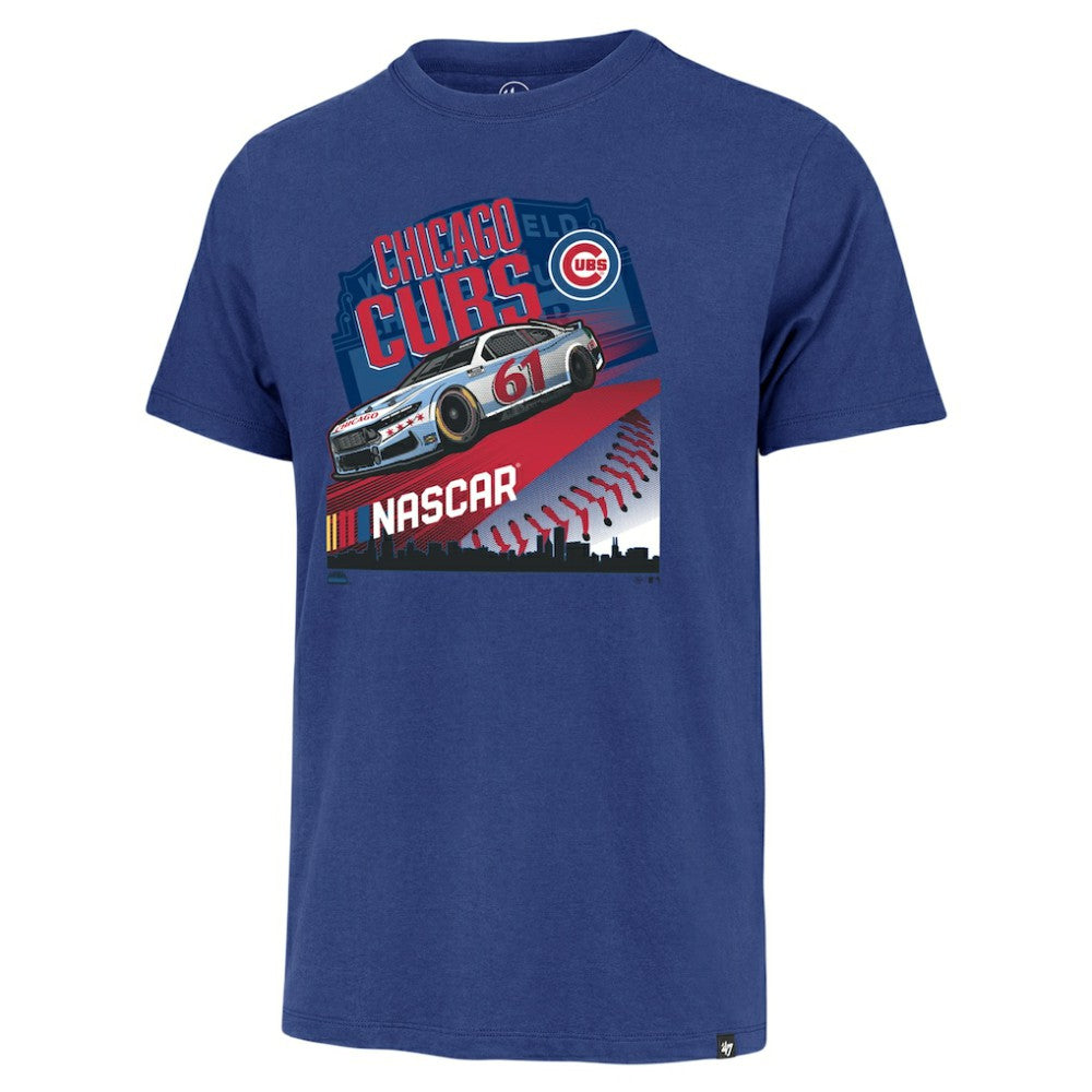 NASCAR x Chicago Cubs Franklin T-Shirt - Royal | 47 brand