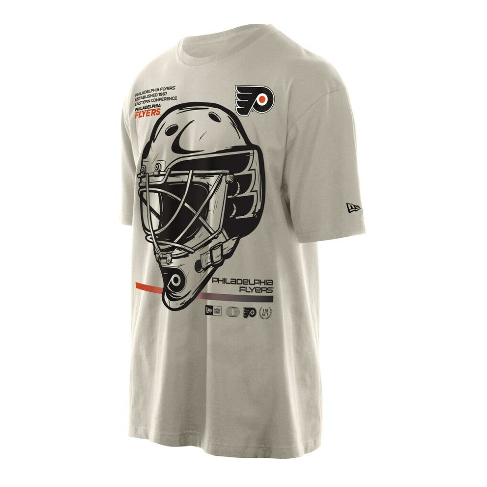 Philadelphia Flyers New Era Goalie Mask T-Shirt Tan