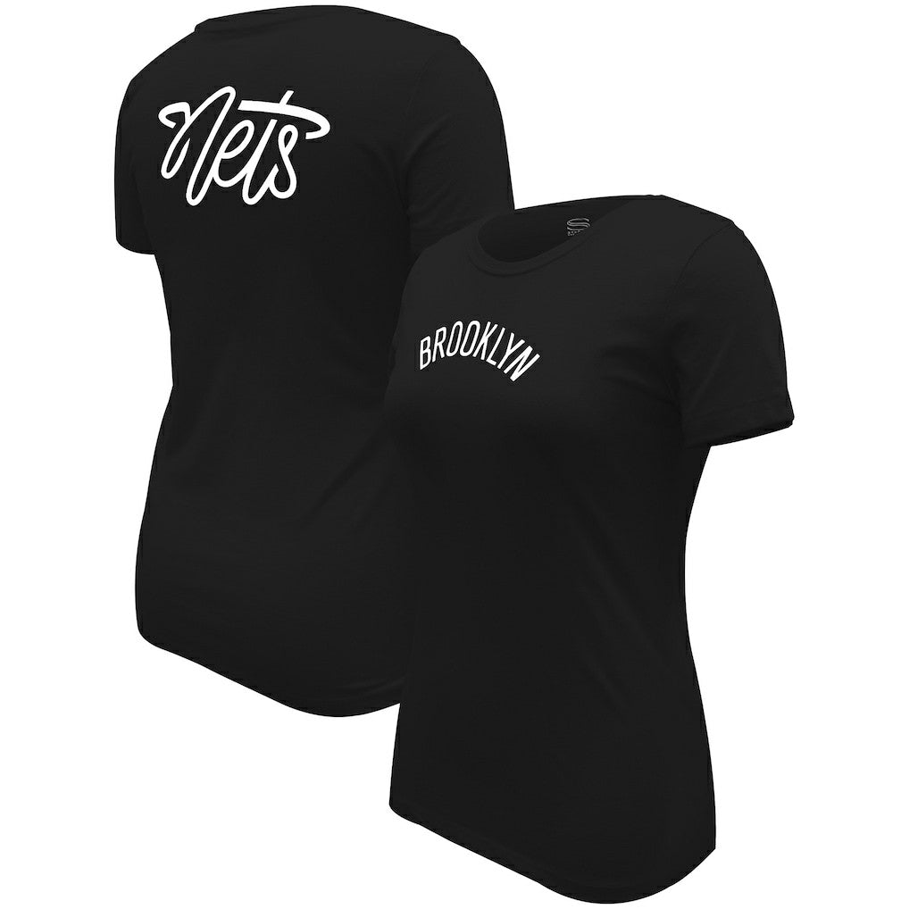 Brooklyn Nets Stadium Essentials Women's Origins Script T-Shirt - Black online