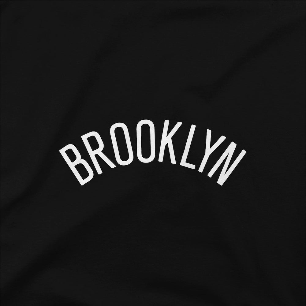 Brooklyn Nets Stadium Essentials Women's Origins Script Cropped Pullover Hoodie - Black for sale