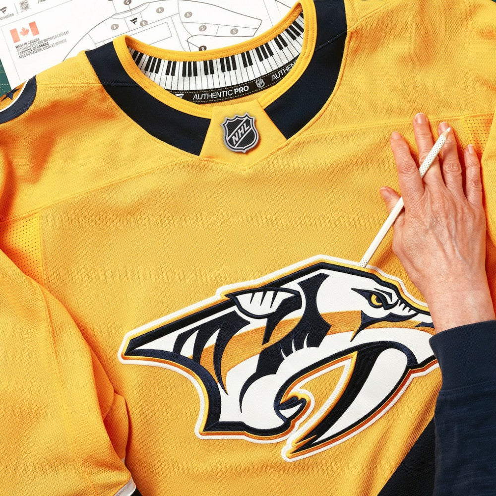 Nashville Predators Fanatics Home Authentic Pro Jersey Yellow