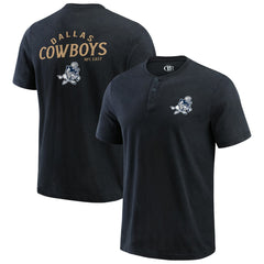 Dallas Cowboys Darius Rucker Collection Washed Henley T-Shirt - Black online