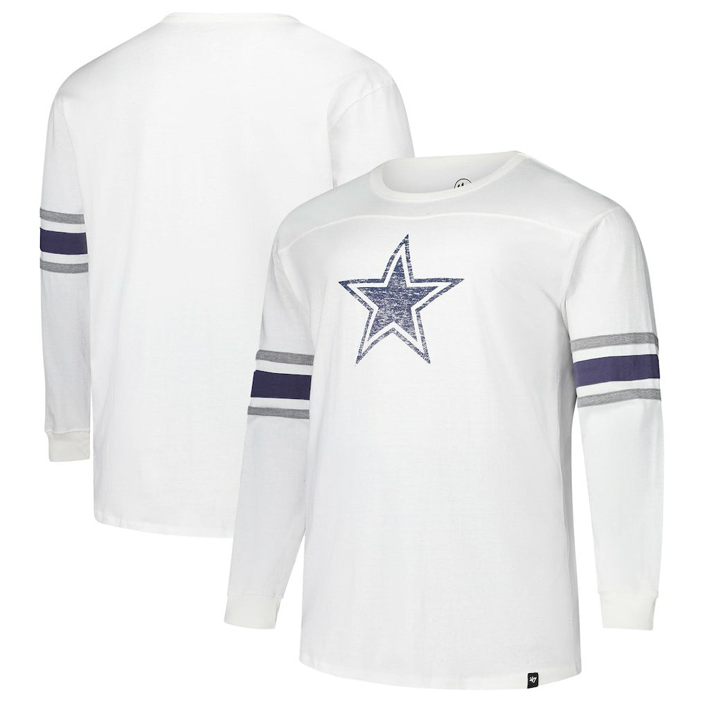 Dallas Cowboys '47 Big & Tall Premier Brex Long Sleeve T-Shirt - White for sale