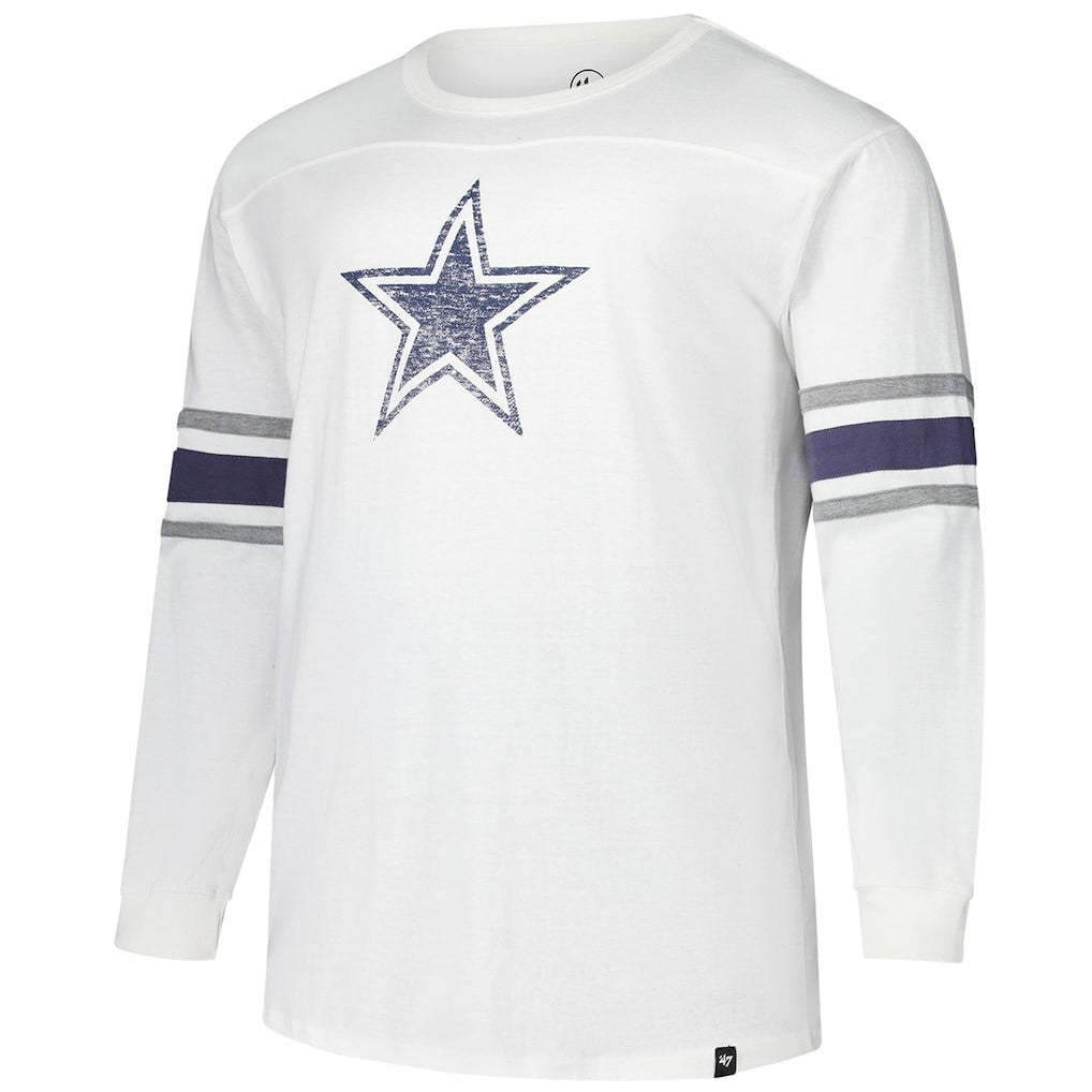 Dallas Cowboys '47 Big & Tall Premier Brex Long Sleeve T-Shirt - White for sale